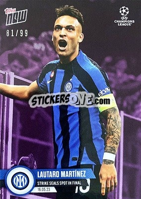 Sticker Lautaro Martinez - Now UEFA Champions League 2022-2023 n. 109p - Topps