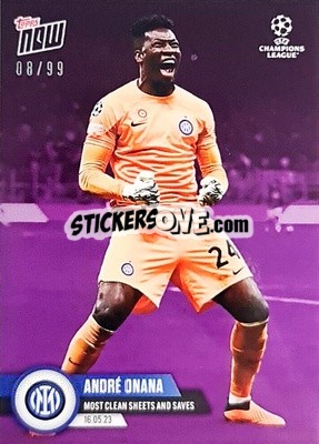 Sticker Andre Onana - Now UEFA Champions League 2022-2023 n. 110p - Topps