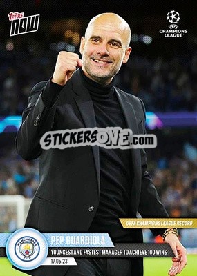 Sticker Pep Guardiola - Now UEFA Champions League 2022-2023 - Topps