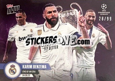 Sticker Karem Benzema - Now UEFA Champions League 2022-2023 n. 116p - Topps