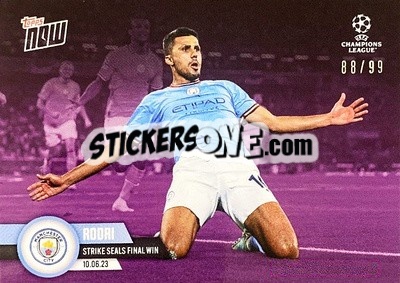 Sticker Rodri - Now UEFA Champions League 2022-2023 n. 119p - Topps