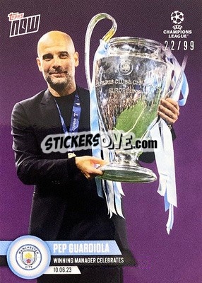 Sticker Pep Guardiola - Now UEFA Champions League 2022-2023 n. 120p - Topps
