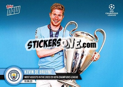 Sticker Kevin De Bruyne - Now UEFA Champions League 2022-2023 n. 122 - Topps