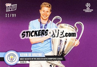 Sticker Kevin De Bruyne - Now UEFA Champions League 2022-2023 n. 122p - Topps