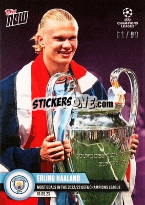 Sticker Erling Haaland - Now UEFA Champions League 2022-2023 n. 123p - Topps