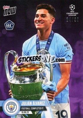 Sticker Julian Alvarez - Now UEFA Champions League 2022-2023 n. 124p - Topps
