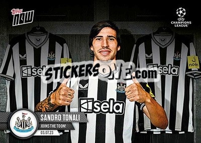 Sticker Sandro Tonali - Now UEFA Champions League 2022-2023 n. 128 - Topps