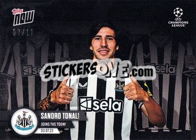 Sticker Sandro Tonali - Now UEFA Champions League 2022-2023 n. 128b - Topps
