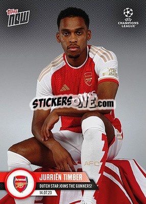 Sticker Jurrien Timber - Now UEFA Champions League 2022-2023 n. 132 - Topps