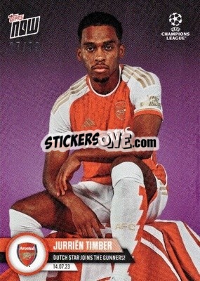 Sticker Jurrien Timber - Now UEFA Champions League 2022-2023 - Topps