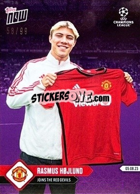 Sticker Rasmus Højlund - Now UEFA Champions League 2022-2023 n. 135p - Topps