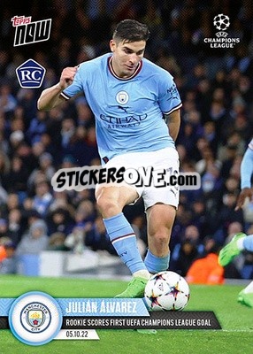 Sticker Julian Alvarez - Now UEFA Champions League 2022-2023 n. 34 - Topps