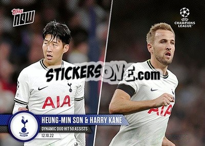 Figurina Heung-Min Son & Harry Kane - Now UEFA Champions League 2022-2023 n. 41 - Topps