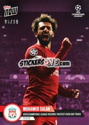Sticker Mohamed Salah - Now UEFA Champions League 2022-2023 n. 43p - Topps