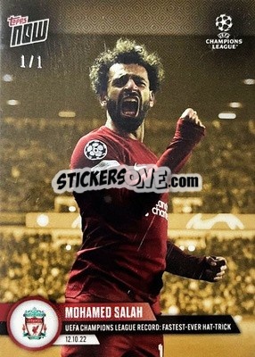 Sticker Mohamed Salah - Now UEFA Champions League 2022-2023 n. 43g - Topps