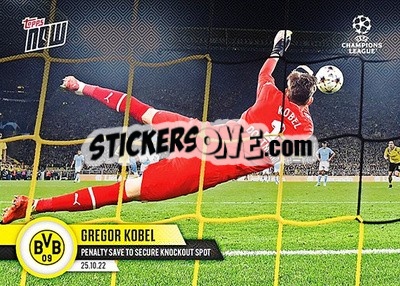 Sticker Gregor Kobel - Now UEFA Champions League 2022-2023 - Topps