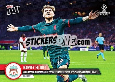 Sticker Harvey Elliott - Now UEFA Champions League 2022-2023 n. 52 - Topps