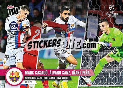 Sticker Marc Casado / Alvaro Sanz / Inaki Pena - Now UEFA Champions League 2022-2023 - Topps