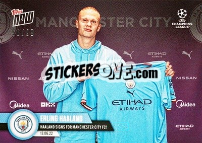 Sticker Erling Haaland - Now UEFA Champions League 2022-2023 n. PS01p - Topps