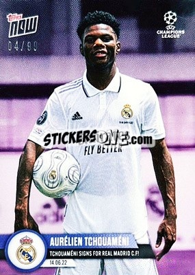Sticker Aurelien Tchouameni - Now UEFA Champions League 2022-2023 n. PS05p - Topps