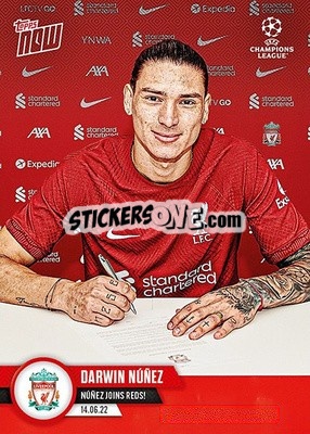 Sticker Darwin Nunez - Now UEFA Champions League 2022-2023 n. PS06 - Topps