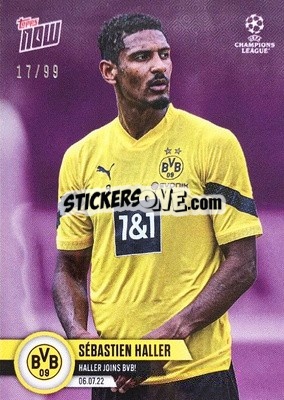 Sticker Sebastien Haller - Now UEFA Champions League 2022-2023 n. PS08p - Topps