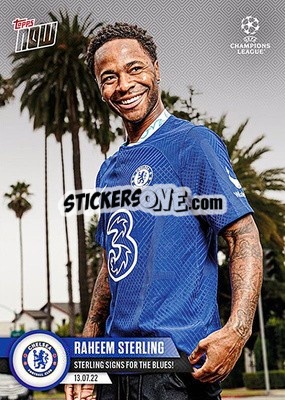 Sticker Raheem Sterling - Now UEFA Champions League 2022-2023 n. PS09 - Topps