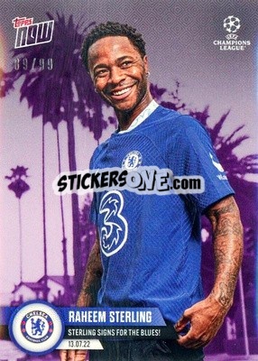 Sticker Raheem Sterling - Now UEFA Champions League 2022-2023 n. PS09p - Topps