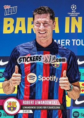 Sticker Robert Lewandowski - Now UEFA Champions League 2022-2023 n. PS11 - Topps