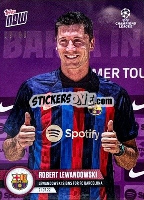 Sticker Robert Lewandowski - Now UEFA Champions League 2022-2023 n. PS11p - Topps