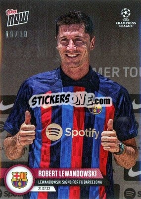 Sticker Robert Lewandowski - Now UEFA Champions League 2022-2023 n. PS11b - Topps