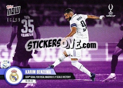 Sticker Karim Benzema - Now UEFA Champions League 2022-2023 n. 2p - Topps