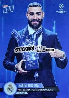 Sticker Karim Benzema - Now UEFA Champions League 2022-2023 n. 4 - Topps