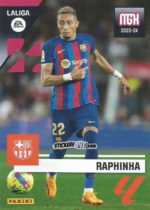 Sticker Raphinha - LaLiga 2023-2024. Megacracks n. 104 - Panini