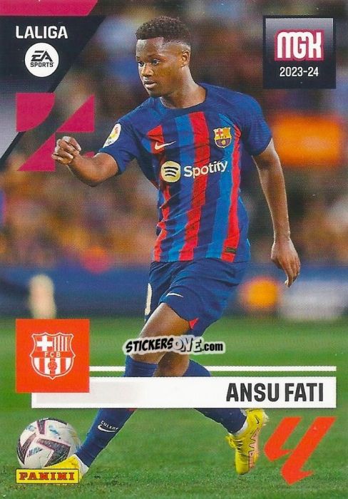 Sticker Ansu Fati - LaLiga 2023-2024. Megacracks n. 106 - Panini