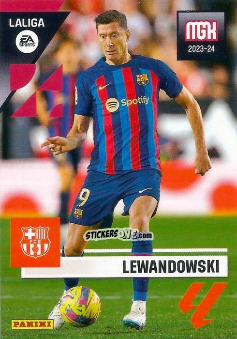 Sticker Lewandowski - LaLiga 2023-2024. Megacracks n. 107 - Panini