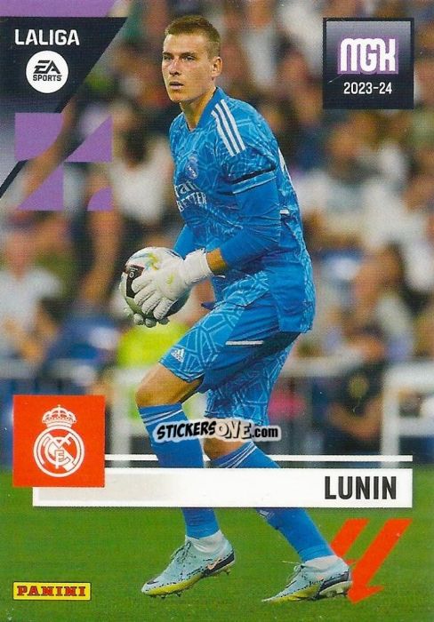 Sticker Lunin - LaLiga 2023-2024. Megacracks n. 237 - Panini