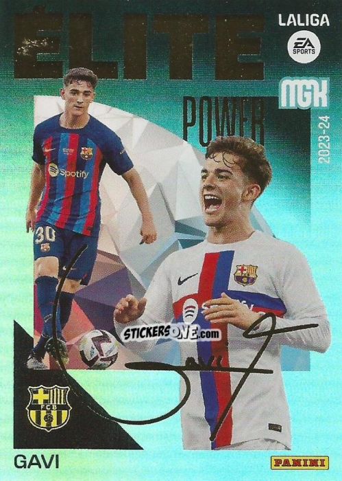 Sticker Gavi - LaLiga 2023-2024. Megacracks n. 5p - Panini