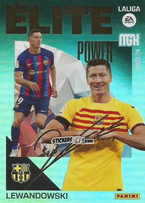 Sticker Lewandowski - LaLiga 2023-2024. Megacracks n. 9p - Panini