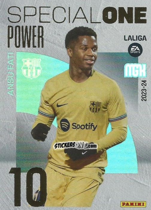 Sticker Ansu Fati - LaLiga 2023-2024. Megacracks n. 381p - Panini