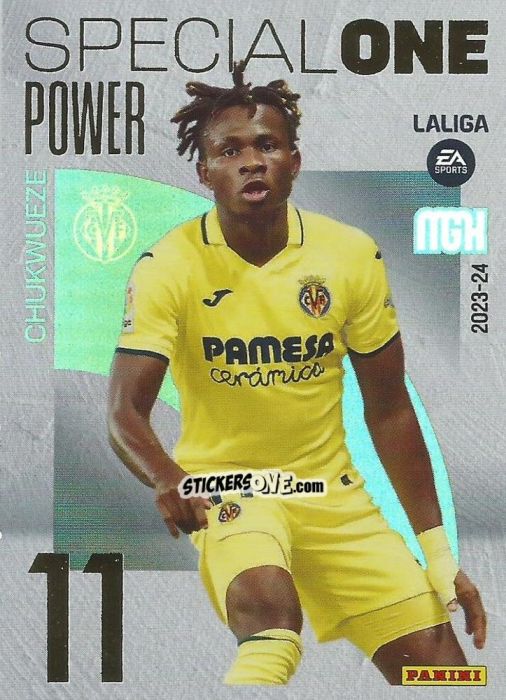 Figurina Chukwueze - LaLiga 2023-2024. Megacracks n. 387p - Panini