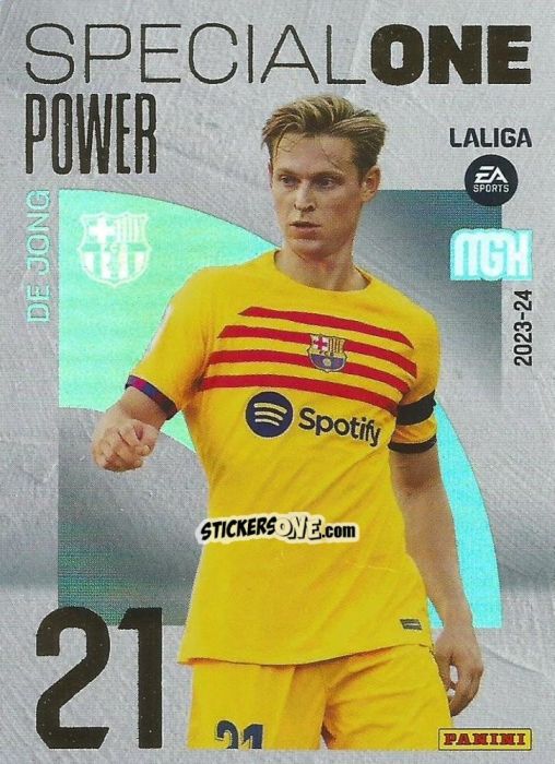 Sticker De Jong - LaLiga 2023-2024. Megacracks n. 389p - Panini