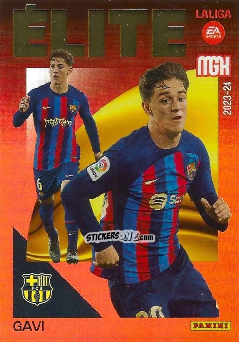 Sticker Gavi - LaLiga 2023-2024. Megacracks n. 5 - Panini