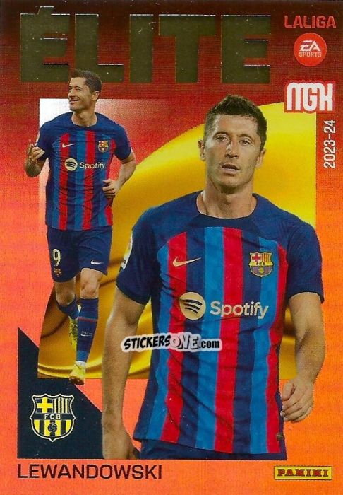 Sticker Lewandowski - LaLiga 2023-2024. Megacracks n. 9 - Panini