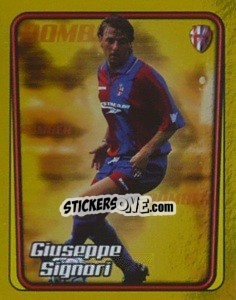Figurina Giuseppe Signori (Il Bomber) - Calcio 2001-2002 - Merlin