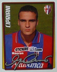 Sticker Giacomo Cipriani - Calcio 2001-2002 - Merlin