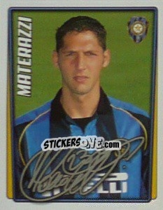 Figurina Marco Materazzi - Calcio 2001-2002 - Merlin