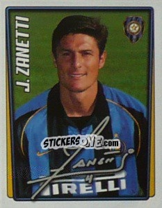 Figurina Javier Zanetti - Calcio 2001-2002 - Merlin