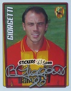 Figurina Rodolfo Giorgetti - Calcio 2001-2002 - Merlin