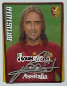 Cromo Gabriel Batistuta - Calcio 2001-2002 - Merlin